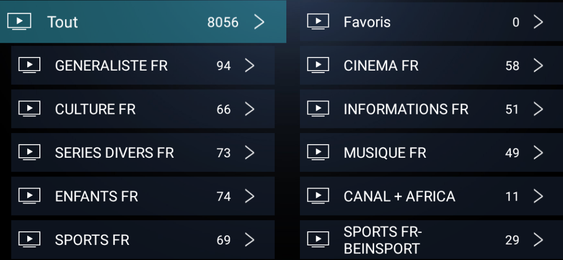 8000 chaînes TV disponible Pack Premium 