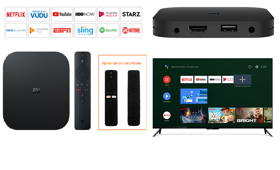 Mi  TV Box s 4k Digital TV Variant eduit Noir